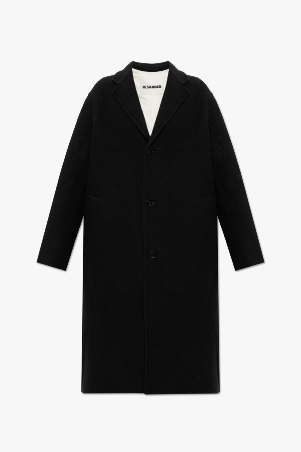 Black Wool coat JIL SANDER - SchaferandweinerShops GQ - Jil